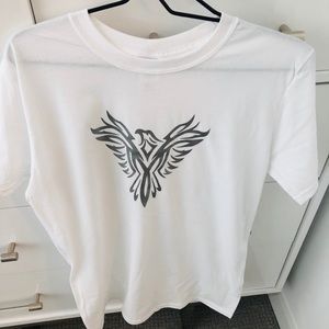 White Cotton unisex Phoenix T-Shirt